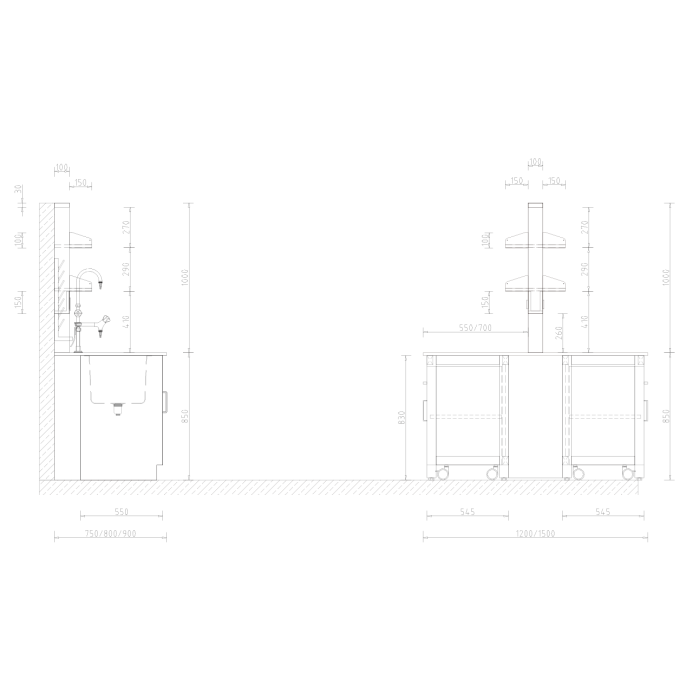 Центральный лабораторный стол UFULAB с C-рамой — стабильность, удобство и универсальность